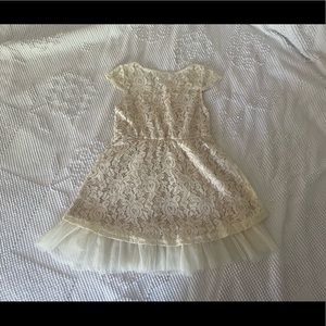 Handmade ivory/cream lace and tulle dress